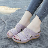 Yard Sandals And Slippers Women's Slope Heels, Fish Mouth, Thick Soles, Large Size Shoes, Multi-Color Optional Embroidery, Cold Slippers,