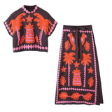 Summer Positioning Printed Shirt Printed Casual Pants