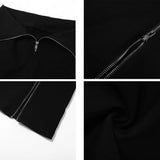 Flare Pants Women Zipper Skinny Sexy Y2k Streetwear Punk Casual Fashion Minimalist Chic Hipster All-match Females