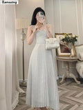 Elegant Spaghetti Strap Long Dress For Women Maxi Fashion One Piece Bodycon Prom Party Robe Vestidos