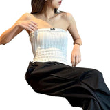 Zingj Hot Girl Wind Bow Characteristic Fabric Knitting Small Wipe Female New Slim Solid Color