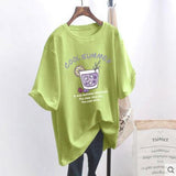 casual women's T-shirt Ulzzang streetwear Kawai fruit print T-shirt Korean shirt Harajuku short-sleeved camiseta