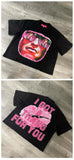 Summer Long-Style Short-Sleeved Cartoon Graphic Printing T-Shirt Hip-Hop Harajuku Leisure Round-Collar T-Shirt Gothic Short