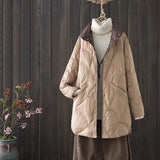 Autumn And Winter Light Down Jacket Female Long White Duck Velvet Fashion Foreign Style Retro Auspicious Cloud Standing Collar Coat Tide-Outfit
