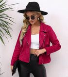 Zingj Women's Clothing Station Spring And Autumn Lapel Zipper Small Suit Long Sleeve