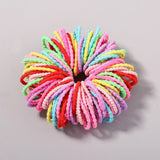 100Pcs/lot Hair Bands Girls Candy Color Elastic Rubber Band Hair Bands Child Baby Headband Scrunchie Kids Hair