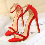 Shoes Super High Heels Suede Women Heels Open Toe Woman Pumps Sexy Party Shoes Stiletto Heels Summer Women Sandals