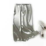 New Satin Champagne Medium-Long Fashionable Half