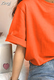 Sleeve T-shirts Women Summer Embroidery Loose Korean Style Simple All-match Trendy Causal Chic Girls Ins BF Tees Daily