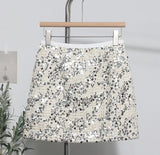 Shooting High Waist Thin Atmosphere With A Tidly Picny Babes Lily Coarse Flowers And Skirts Anti-Walking A-Word Ass Short Skirt