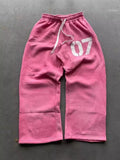 Alphabet Printed Trousers Loose Waistband Men's And Women's Fashion Brand