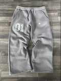 Alphabet Printed Trousers Loose Waistband Men's And Women's Fashion Brand