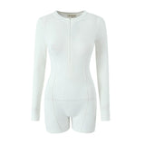 Spring Style Knitted Slim Zipper Long-Sleeved Solid Color