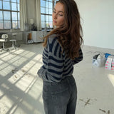 New Knitwear Women's High-End Casual Casual Lazy Style Women's Striped