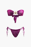 starfish decoration ruffles bikini set with