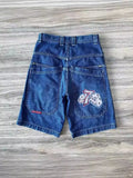 Shorts, Y2K Pants, Harajuku, Hip-Hop, Lucky Seven, Vintage Blue Baggy