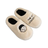Women Slippers Fluffy Soft Warm Slip On House Shoes Antiskid Keep Warm Cozy Short Plush Couples Indoor Flat