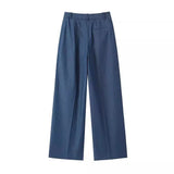 Women's Autumn 2025 Folding Wide Leg Trousers + Short Coat
