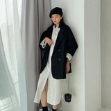 Women Minimalist Solid Outwear Loose Elegant Retro Official Fashion High Street Feminine All-match Spring