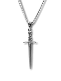 Punk Skeleton Dagger Pendant Necklace- Outfit
