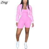 Women Jacket Coat Striped Sportwear Zipper Streetwear Full Sleeve Clothes For Women