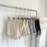 Ulzzang drawstring shorts women solid high waist punk y2k elastic summer shorts sexy casual fashion kpop harajuku