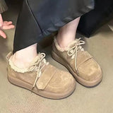 Zingj Women's 2024 Winter New Outside Wear Fashionable Thick Sole And Velvet Warm Ugly Cute Casual Cotton