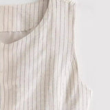 New Striped Buckle In Spring Is Decorated With Long Casual Fashion