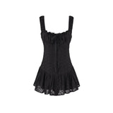 Niche Hottie Waistless Sleeveless Dress Girl Body To Show Thin Folds A Word 100 Folds Skirt Pure