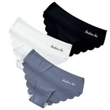 For Women Seamless Panty Set Solid Invisible Underwear Sexy Low Waist Briefs Women's Underpants Lingerie Dropship 3