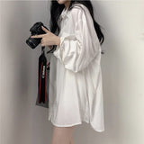 Zingj New Spring / Summer Loose Shirt Women's Korean Style Chic Sunscreen Silk Slippery Pendant Sensible Sunscreen Long-Sleeved Medium-Long