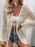 Sexy Knitted Hollow With Cardigan Bikini Beach Burqa Coat Women's