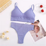 Underwear Set Women Seamless Bra Set Wireless Bra Sexy High Waisted Female Underpants Comfortable Basic Bralette