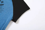 Punk Print Raglan Short Sleeve Crop TopOutfit
