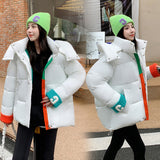 Cotton-Padded Jacket Women's Clothing 2024 New Fashion Design Sense Small Hood Short Loose And Thick Bread Jacket Cotton-Padded Jacket Coat-Outfit