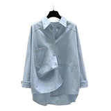 Shirt Women 2025 Spring And Autumn New Korean Version Of Loose Thin Leisure Long Sleeves Pure Color Fashion Shirt