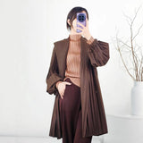 Folded HP Series 2025 Miyake Spring And Autumn Folded Women's Loose Folding Set Top Straight