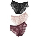 Sexy Lace Panties Soft Breathable Briefs Women Underwear Ladies Panty Transparent Low-Rise Underpants Lingerie Intimates