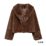 Winter New Women's Clothing Fashion Simple Short Faux Fur