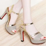 Women's 2025 New Summer Temperament And Heel Without Tired Waterproof Table Fashion High