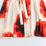 Spring Shirt-Printed Short-Sleeved Belt Dress