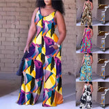 Large-Size Women's Wear New Fashion Printed Loose Suspenders