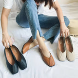 The Spring And Autumn Of 2024, The New Korean Version Square-Bottomed Single Shoes Female Harajuku Students Doudou Shoes Shallow Lazy