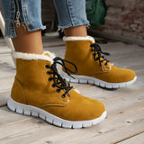 And Winter 2023 New Women's Shoes High-Top Leisure Thick-Soled Velvet Warm Snow Boots Flat-Soled Short