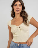 Zingj Base Kink Knit Short Sleeve Short Tight Crop Sexy Elastic Minority Women-Outfit