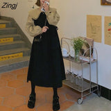 Sets Women Autumn French Style Vintage Elegant Loose All-match 2 Piece Outfit Shirts Solid Simple Leisure Female