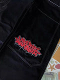 Hip-Hop Loose-Letter Jeans Men's Y2K Jeans Street Harajuku High Waist Wide