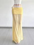Fresh Girl Dopamine Gradient Color Woven Sling Design Hollow Low Tie Collar Sexy Vest