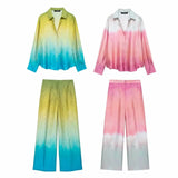 New Tie-Dye Printed Shirt 8339211 Casual Pants