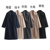 New Soft Double-Breasted Loose Coat Coat